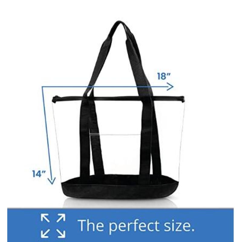 Custom Clear Plastic Cosmetic Toiletry Beach Transparent Shopping Tote PVC Bag with Zipper