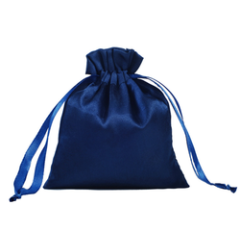 Gros cordon cadeau pochette en satin de soie emballage d'extension de cheveux sac en satin noir avec logo personnalisé
