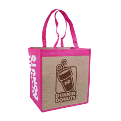 Individuell bedruckte, faltbare Carry Jute Handtasche Eco Wiederverwendbare Einkaufstasche aus Jute