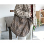 Reusable Cotton Canvas Plaid Shoulder Tote Bag Shopping Tote Environmental Durable Totes
