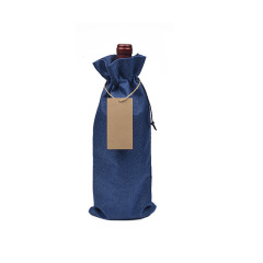 Прямые продажи с фабрики Портативные сумки для переноски бутылок вина из джута и льна Сумка для вина