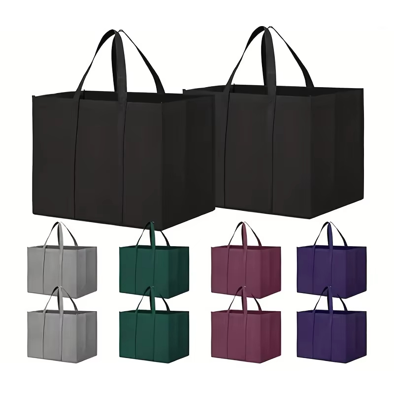 Custom Printing Logo Eco Reusable Shopping Storage Grocery Bag Laminated Non Woven Tote Bags Rpet Non Woven Bag