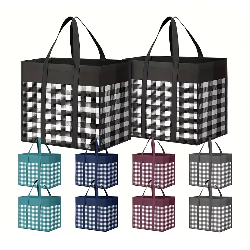 Custom Printing Logo Eco Reusable Shopping Storage Grocery Bag Laminated Non Woven Tote Bags Rpet Non Woven Bag