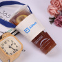 Custom Printing Design Creative Handmade Fabric Knitting Tote Coffee Sleeve Holder Bag Wrap Cotton Canvas Coffee Cup Carrier