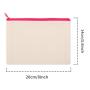 Custom Small Eco Friendly Blank Gold Zipper Make Up Pouch Recycled Plain Cotton Canvas  Cosmetic Bag