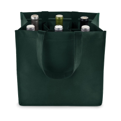 Wholesale custom foldable tote non woven bags 6 bottle wine bag