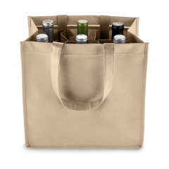 Wholesale custom foldable tote non woven bags 6 bottle wine bag