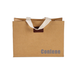 Vente chaude de différents types de sacs en papier avec poignées kraft brun en vente