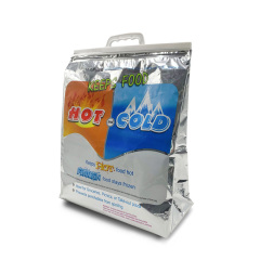 Bolsa térmica aislada con papel de aluminio plástico para entrega de alimentos