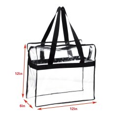 Pvc Tote Shopping Bag Transparent Pvc Clear Women Tote Bag Avec Zipper