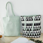 Leaf Pattern Summer Style Customizable Color Canvas Shopping Portable Shoulder Bag
