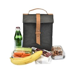 Venta al por mayor, reutilizable, lavable, impermeable, papel Kraft marrón, bolsa de almuerzo aislada, caja de comida, bolsa de refrigeración para picnic