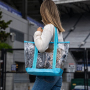 Handbags Wholesale Zipper Closure Long Shoulder Large Transparent Tote Bag Clear pvc handbag Shopping Bag