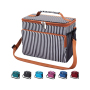 Outdoor Portable Picnic Bag Custom Logo Waterproof Insulated Aluminium Cooler Bag With Compartment