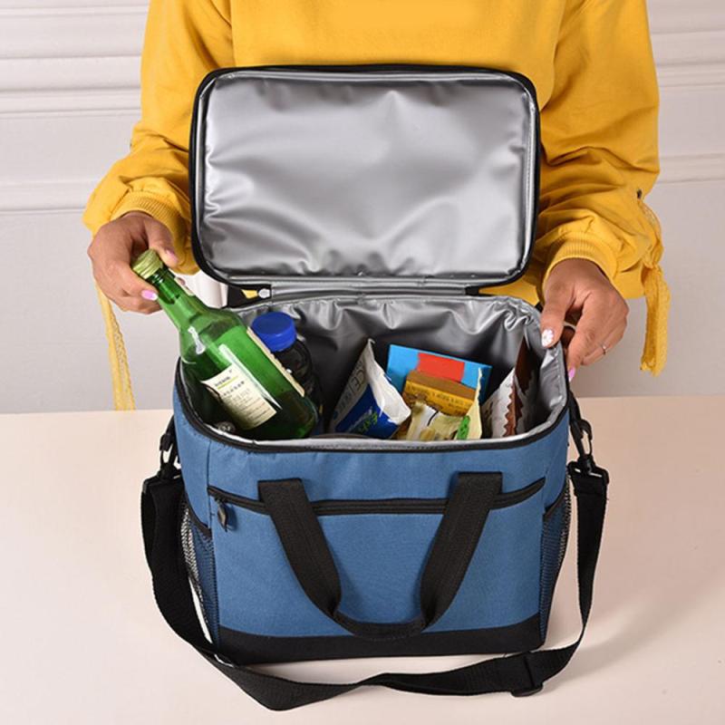 Customize Promotional Reusable Eco Friendly Custom Organic Cotton Insulated Aluminum Lunch Food Delivery Cooler Bag