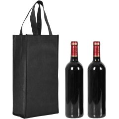 Bouteille non tissée réutilisable promotionnelle du sac 4 de vin 6 bouteilles avec la poignée