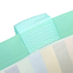 Sacs fourre-tout imprimés par logo fait sur commande de sac non tissé stratifié par rayures colorées