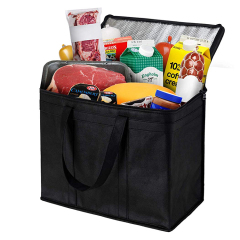 Promotion wasserdichte, nicht gewebte Lebensmitteltaschen mit benutzerdefiniertem Logo, kühle Lunchtasche