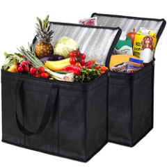 Рекламные водонепроницаемые нетканые сумки для продуктов с логотипом на заказ, сумка для обеда-холодильника