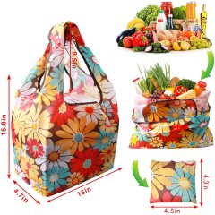 Многоразовые сумки для продуктовых магазинов Моющиеся складные сумки для покупок Большая экологичная сумка-кошелек