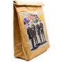 Custom Eco Reusable Waterproof Insulated Cooler Freezable Brown Paper Tyvek Lunch Bag