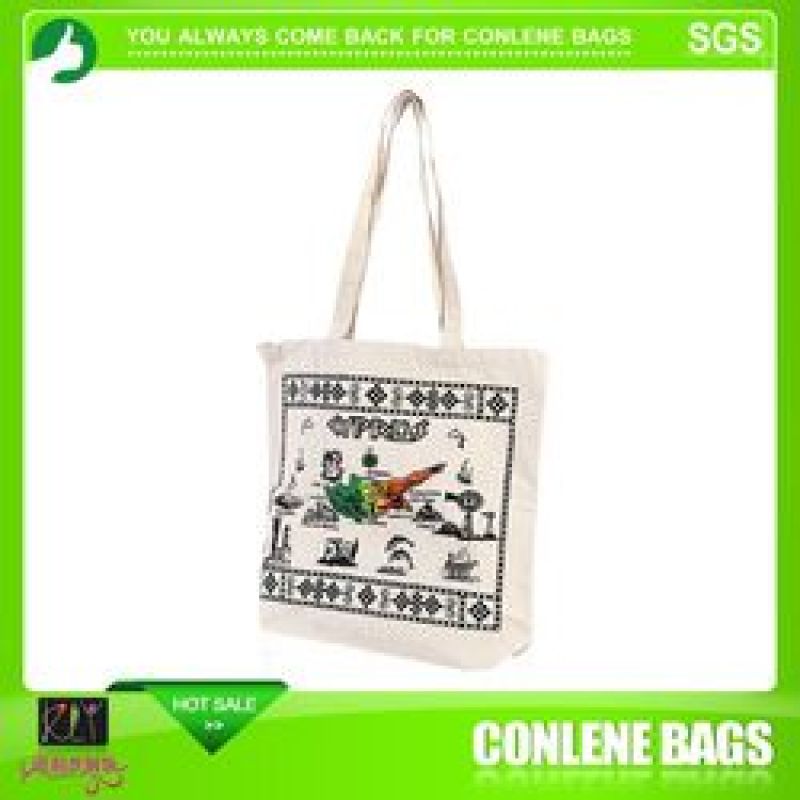 Promotional logo printed custom wholesale plain canvas tote bags