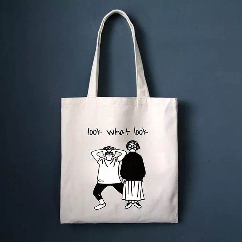 Ladies Canvas Tote Bag Cotton Cloth Shoulder Shopping Bags Women 2022 Eco Foldable Reusable Shopping Bags Grocery