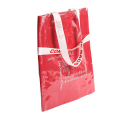 Kundenspezifische Einkaufstasche aus transparentem PVC mit Logo in verschiedenen Farben