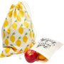 Wholesale eco organic fruit bag  Printed Gift canvas cotton drawstring bag