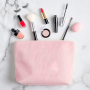 Low MOQ Gift Shop Giveaway Custom Logo Canvas Makeup Bag Travelling Cosmetic Makeup Bag