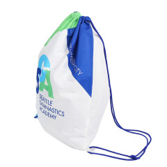 Bolso de compras con logotipo de impresión, mochila con cordón de logotipo personalizado promocional, bolso con cordón de poliéster