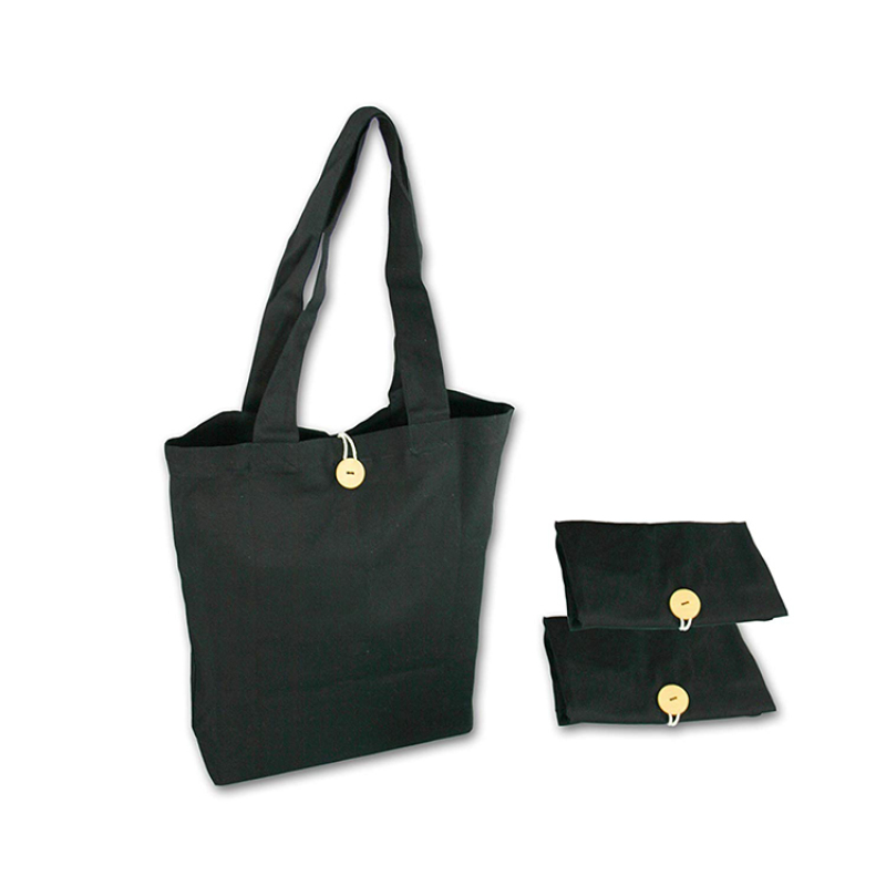 Promotional Cheap High Quality Reusable Customized Logo Printing 100 % Cotton Canvas Tote Shopping Bag with button closure