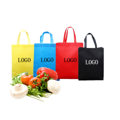 Bolso de compras de precio barato de Amazon, mejor vendido, promocional, no tejido, con logotipo personalizado de reciclaje de diferentes colores