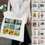 Van Gogh Shopping Bag Art Oil Painting Graphic Canvas Shoulder Bag Cute Female Tote Shopper Bag