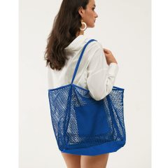 Женская большая сумка через плечо, продуктовая сумка, сетчатая сумка-тоут, пляжная сумка для шоппинга, спортзала, пикника