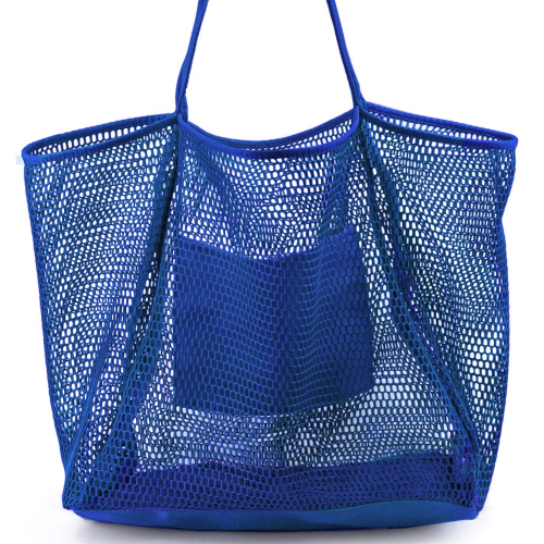 Women large shoulder handbag grocery pruduce mesh tote beach bag for shopping gym picnic