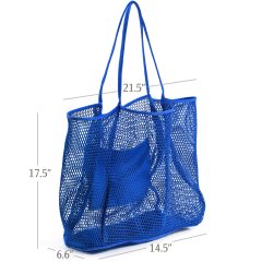 Große Schulterhandtasche für Damen, Lebensmittelgeschäft, Pruduce-Mesh-Tote-Strandtasche zum Einkaufen im Fitnessstudio