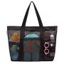 Foldable Lightweight Mesh Tote Bag Beach Recycled Nylon Tote Bag with Storage Pouch