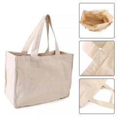 Bolsa de lona de algodón ecológica para compras al por mayor de regalos boutique