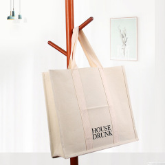 Großhandelsqualitäts-große Kapazitäts-Gewohnheit Ihr eigenes Logo-Einkaufs-Baumwollsegeltuch-Einkaufstaschen mit Innentasche