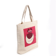 Bolsas de lona de bolsa de algodón orgánico reutilizables personalizadas de patrón de fantasía de alta calidad barata