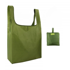 Aucun logo en gros écologique pliable polyester fourre-tout sac d'épicerie réutilisable blanc sac en polyester coloré