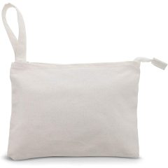 Bolso cosmético de la lona del algodón de la cremallera del tamaño pequeño del logotipo de encargo al por mayor