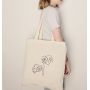 Plain organic reusable cotton canvas tote shopping custom canvas bag With Custom Logo
