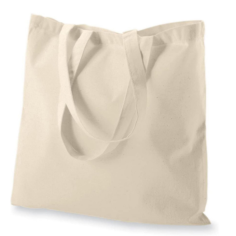 Plain organic reusable cotton canvas tote shopping custom canvas bag With Custom Logo