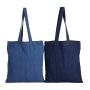 Custom Large Simple Fabric Blue Shopping Shoulder Denim Tote Bag