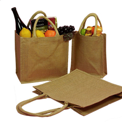 Подарите изготовленный на заказ логотип Эко многоразовые ламинированные рекламные сумки для покупок с джутовыми сумками