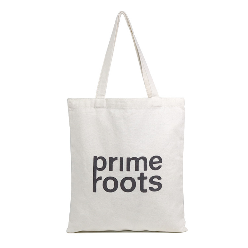 Custom Logo Advertising Full Cotton Color Printing Environmental Protection Canvas Tote Bag With Pocket