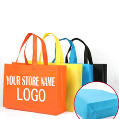 Wiederverwendbare Einkaufstasche aus Vliesstoff mit individuellem Logodruck
