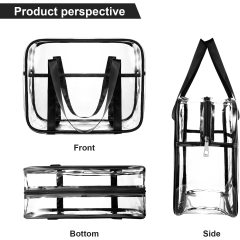 Maßgeschneiderte, zugelassene PVC-Tasche Transparente, durchsichtige PVC-Kunststoff-Make-up-Einkaufstasche